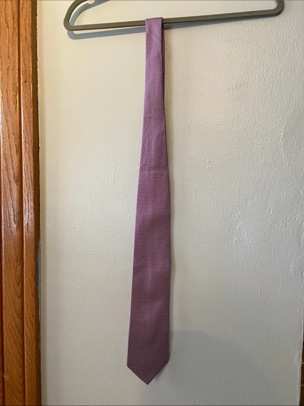 Brooks Brothers Purple Geometric Silk Tie with Blue Accents EUC